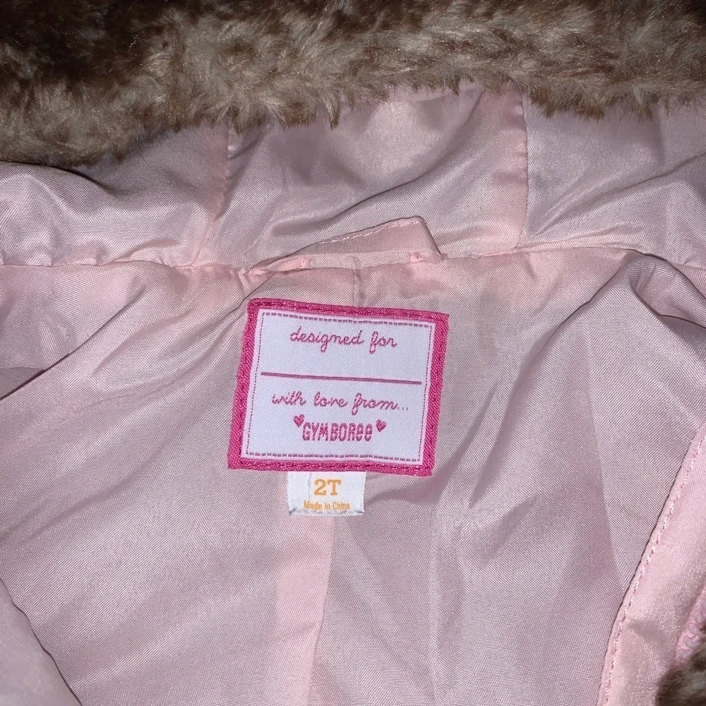 Gymboree Faux Fur Hooded Sleeveless Jacket